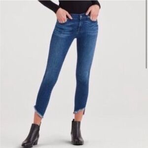 7 For All Mankind Womens Jeans Asymmetrical Hem